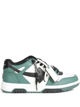 Off-White: Зелёные кроссовки  Out of Office