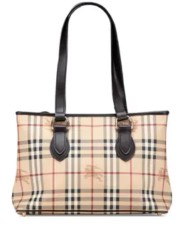Burberry Pre-Owned: Коричневая сумка-шоппер 