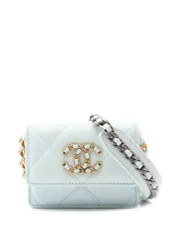 CHANEL Pre-Owned: Голубой картхолдер 