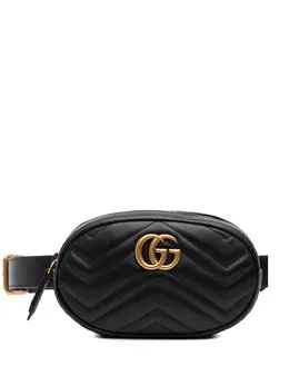 Gucci Pre-Owned: Чёрная поясная сумка 