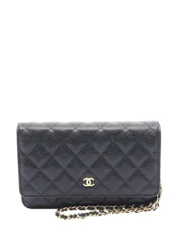 CHANEL Pre-Owned: Чёрный кошелёк 