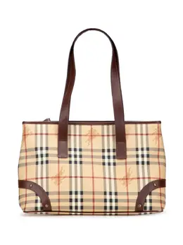 Burberry Pre-Owned: Коричневая сумка-шоппер 
