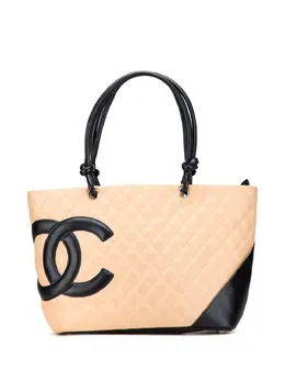 CHANEL Pre-Owned: Коричневая сумка-шоппер 