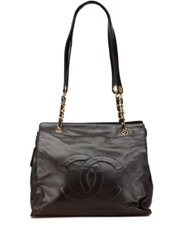 CHANEL Pre-Owned: Коричневая сумка-шоппер 