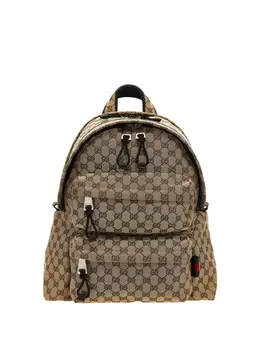 Gucci: Бежевый рюкзак  GG