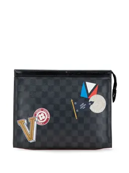 Louis Vuitton Pre-Owned: Чёрный клатч 