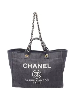 CHANEL Pre-Owned: Голубая сумка-шоппер 