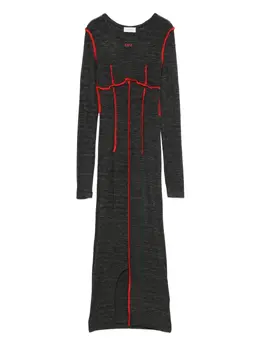 Off-White: Платье с длинным рукавом 
