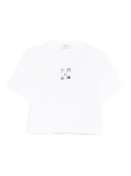 Off-White: Футболка с принтом 