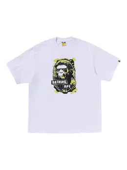 A BATHING APE®: Белая футболка 