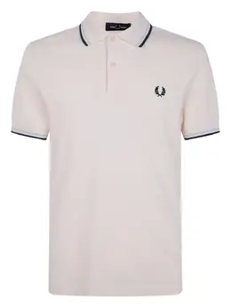 Fred Perry: Белое поло  Laurel Wreath