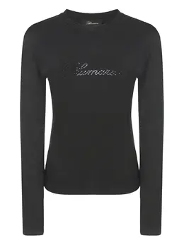 Blumarine: Чёрная футболка 