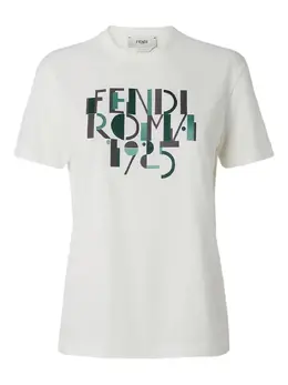FENDI: Белая футболка 