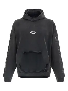 Balenciaga: Чёрная толстовка 