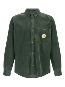 Carhartt WIP: Зелёная рубашка 