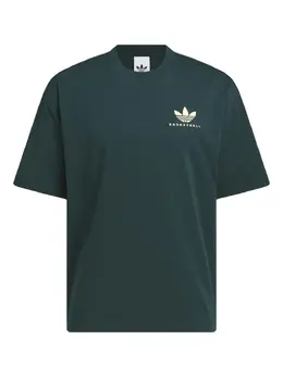 adidas: Зелёная футболка  Hoops