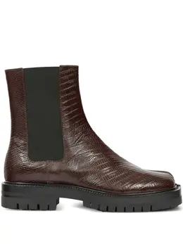 Maison Margiela: Коричневые ботинки  Tabi