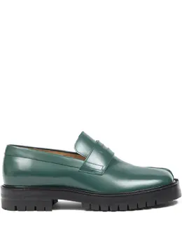 Maison Margiela: Зелёные туфли  Tabi