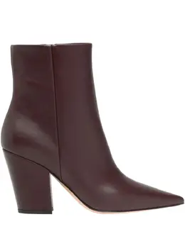 Gianvito Rossi: Бордовые ботинки 