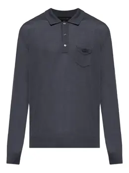 Lacoste: Голубое поло 