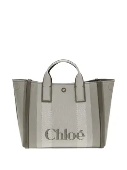 Chloé: Сумка-шоппер цвета хаки 