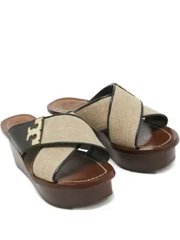 Tory Burch: Чёрные сандалии 