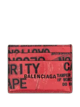 Balenciaga: Красный картхолдер 