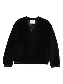 Jil Sander: Свитер с v-образным вырезом 