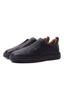 Santoni: Чёрные кеды  Cleanic