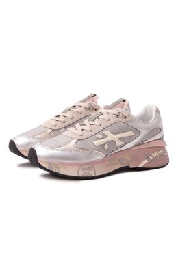Premiata: Серебристые кроссовки 