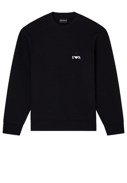 EMPORIO ARMANI: Чёрная толстовка 