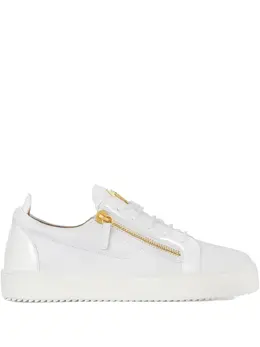 Giuseppe Zanotti: Белые кроссовки  Frankie
