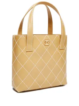 CHANEL Pre-Owned: Жёлтая сумка-шоппер 