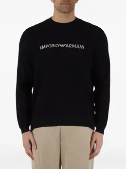 Emporio Armani: Синий свитер 