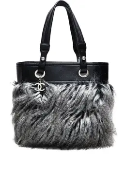 CHANEL Pre-Owned: Чёрная сумка-шоппер 