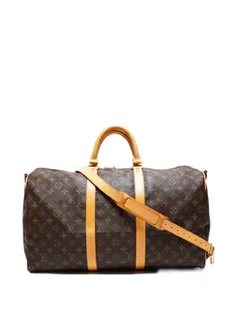 Louis Vuitton Pre-Owned: Коричневая спортивная сумка 