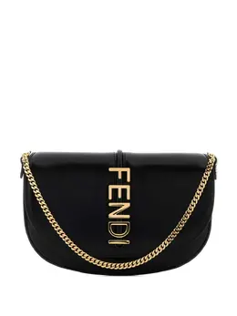 FENDI: Чёрная сумка через плечо 