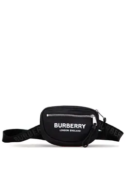 Burberry Pre-Owned: Чёрная поясная сумка 