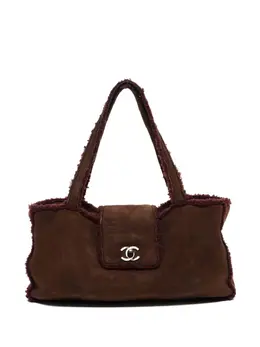 CHANEL Pre-Owned: Коричневая сумка-шоппер 