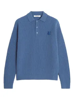 Maison Kitsuné: Голубой свитер 