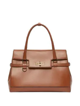 Max Mara: Коричневая сумка-шоппер 