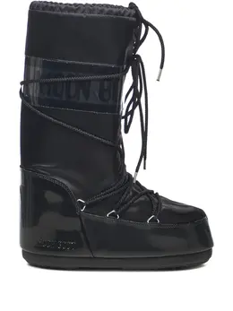 Moon Boot: Чёрные ботинки 