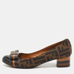Fendi: Чёрные туфли  Zucca