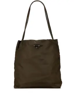 Prada Pre-Owned: Коричневая сумка-шоппер 