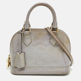 Louis Vuitton: Фиолетовая сумка  Alma BB