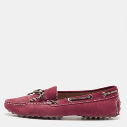 Tod's: Фиолетовые лоферы  Gommino