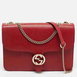 Gucci: Красная сумка  Interlocking G