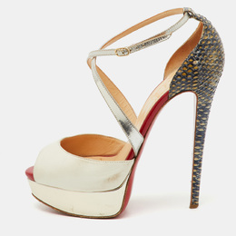Christian Louboutin: Многоцветные босоножки 