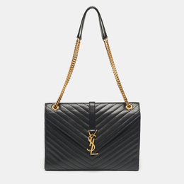 Saint Laurent Paris: Чёрная сумка  Monogram Envelope