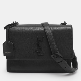 Saint Laurent Paris: Чёрная сумка через плечо  Sunset